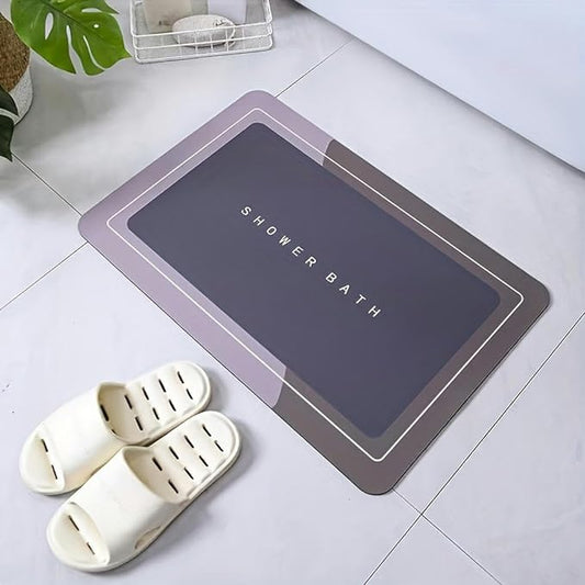 Non-Slip, Quick-Dry Absorbent Rug – Gray